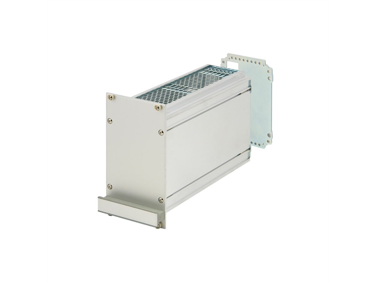 SCHROFF Frame Type Plug-In Unit PRO Kit, Perforated Covers, 1 Connector, 3 U, 42 HP, 227 mm