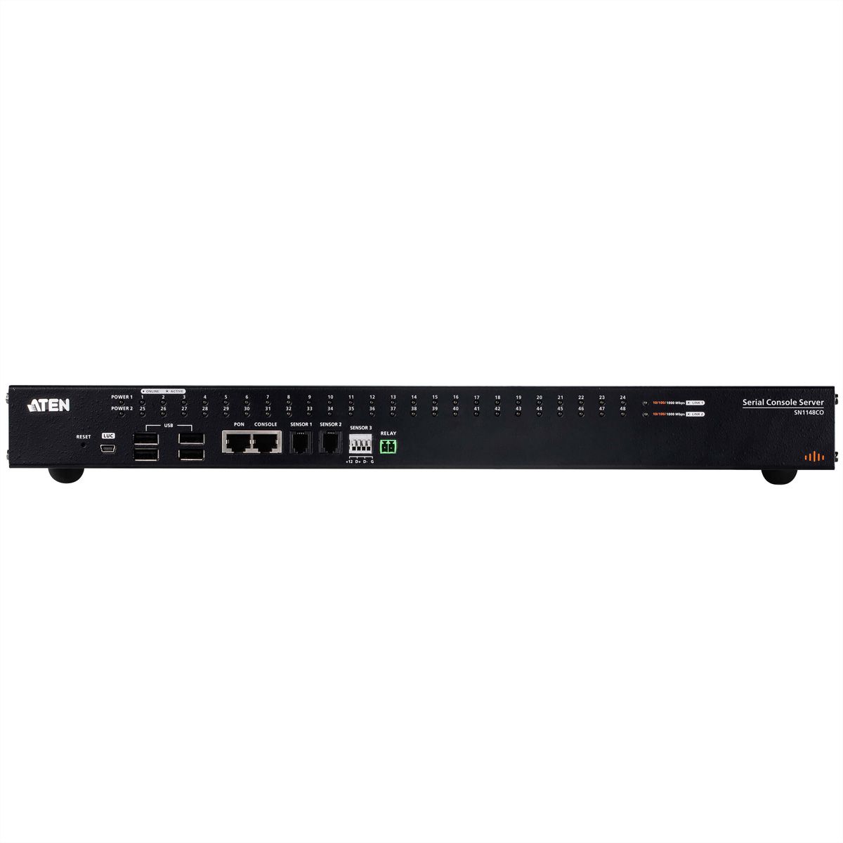 ATEN SN1148CO 48-poorts seriële consoleserver met dubbele voeding