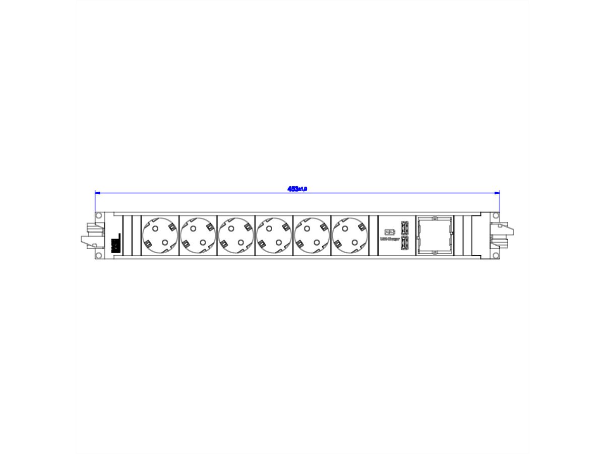 BACHMANN STEP ALU 6x geaard contact 1x USB-oplader 1xABD
