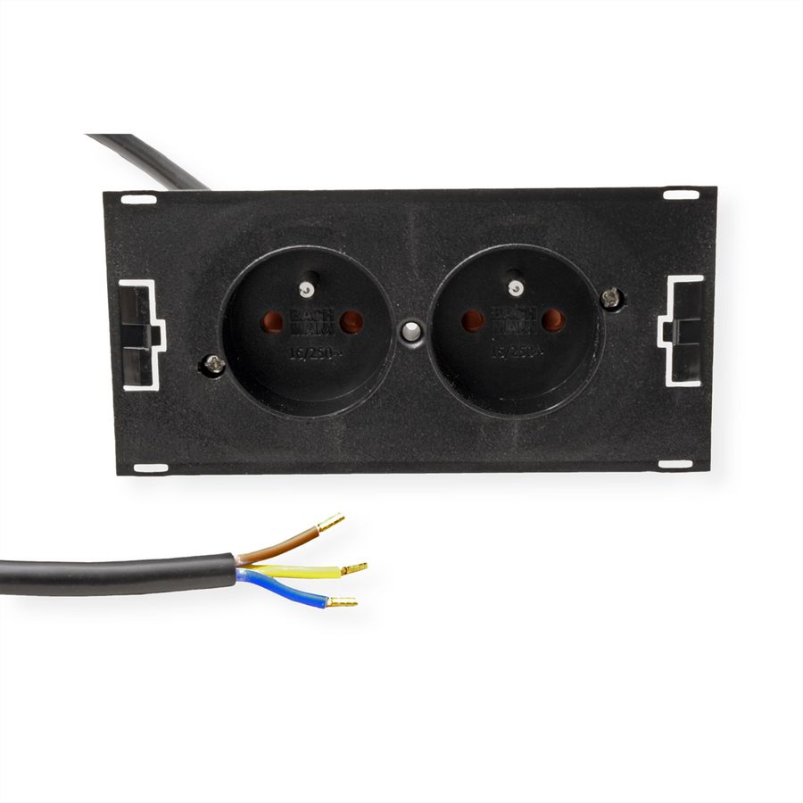 BACHMANN DUE 2xUTE power 2.0m AEH, black, 2 m