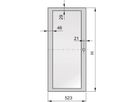 SCHROFF Eurorack glasdeur met acrylglas, RAL 7021, 47 U 600W