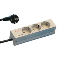 contactdoosstrook SCHROFF, SCHUKO, 3 stopcontacten