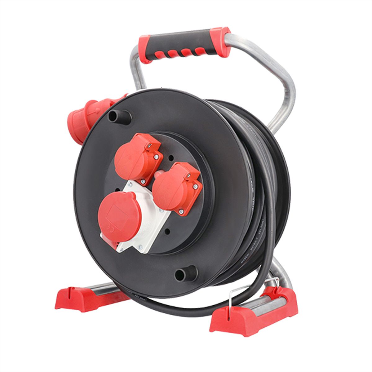 BACHMANN professional CEE cable reel 3xCEE7/3 H07RN-F 3G1.5mm² 25m