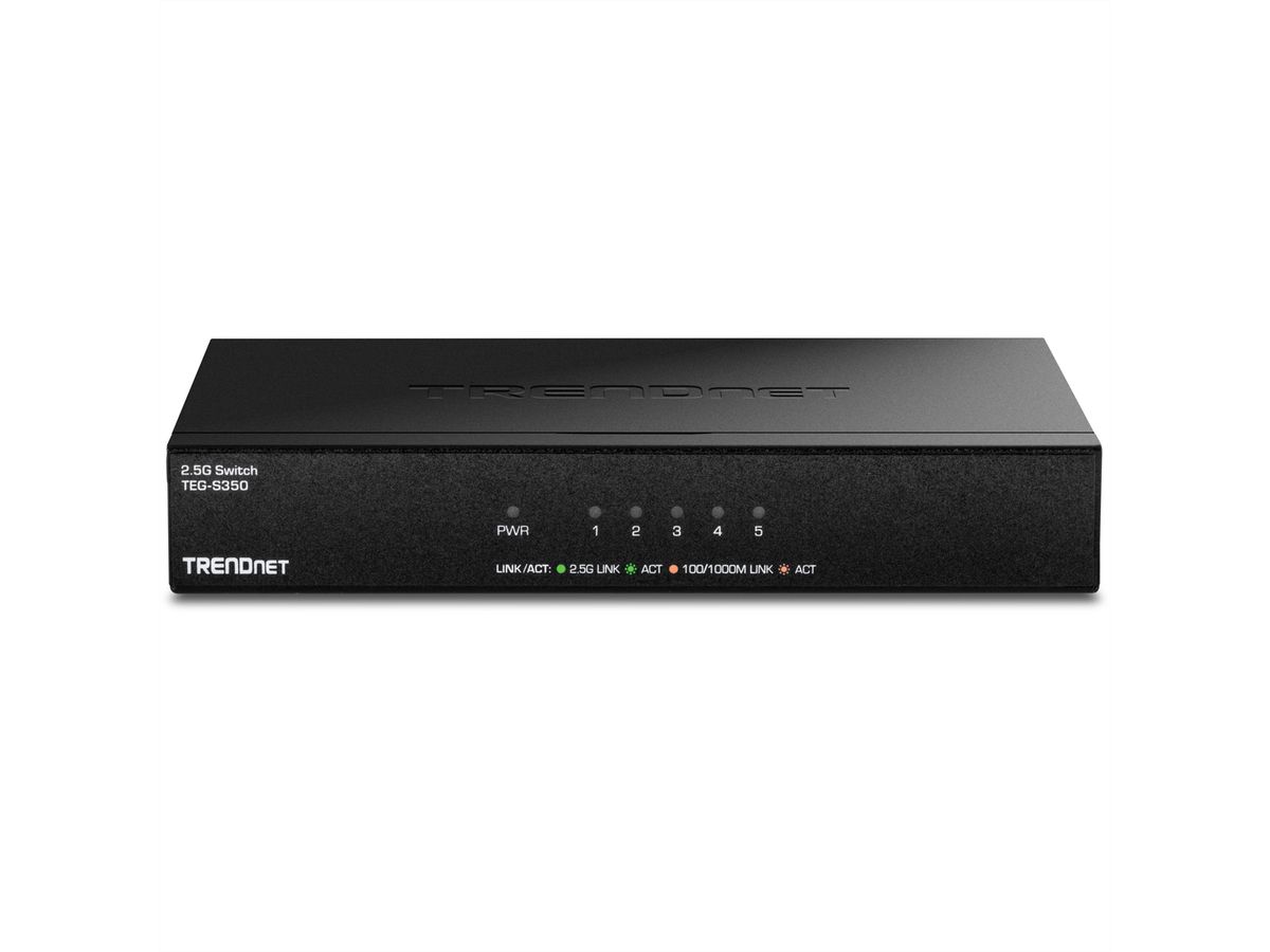 TRENDnet TEG-S350 5-Port 2.5G Switch, Unmanaged, schwarz
