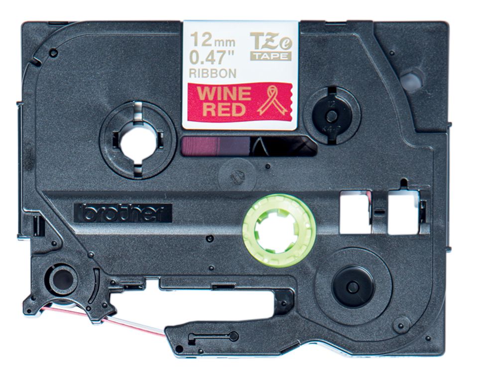 Brother TZE-RW34 Gold on red TZe label-making tape