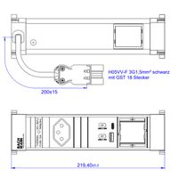 BACHMANN POWER FRAME S 1xCH 1xCM, 1xUSB A&C 22W 0.2m GST18 Switzerland
