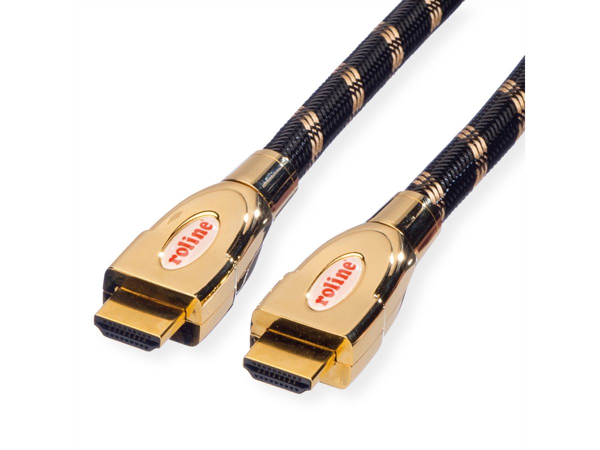 ROLINE GOLD HDMI Ultra HD Kabel met Ethernet, M/M, Retail Blister, 3 m