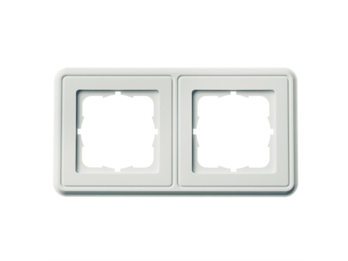 TELEGÄRTNER Abdeckrahmen 151 x 80 mm, 2-fach, alpinweiss