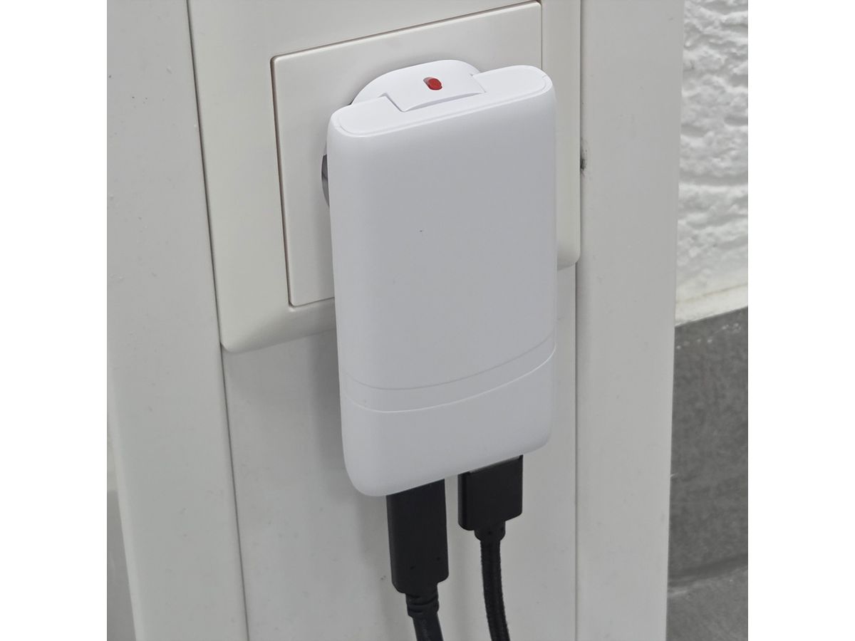 VALUE USB Wall Charger, EU/US Plug, 2x Ports (A+C), 65W