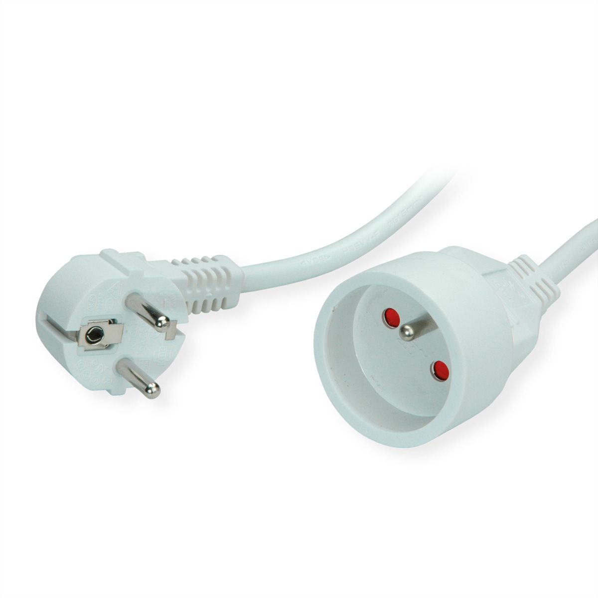 VALUE Extension Cable with 3P. Connectors, UTE Version, AC 230V, white, 10 m