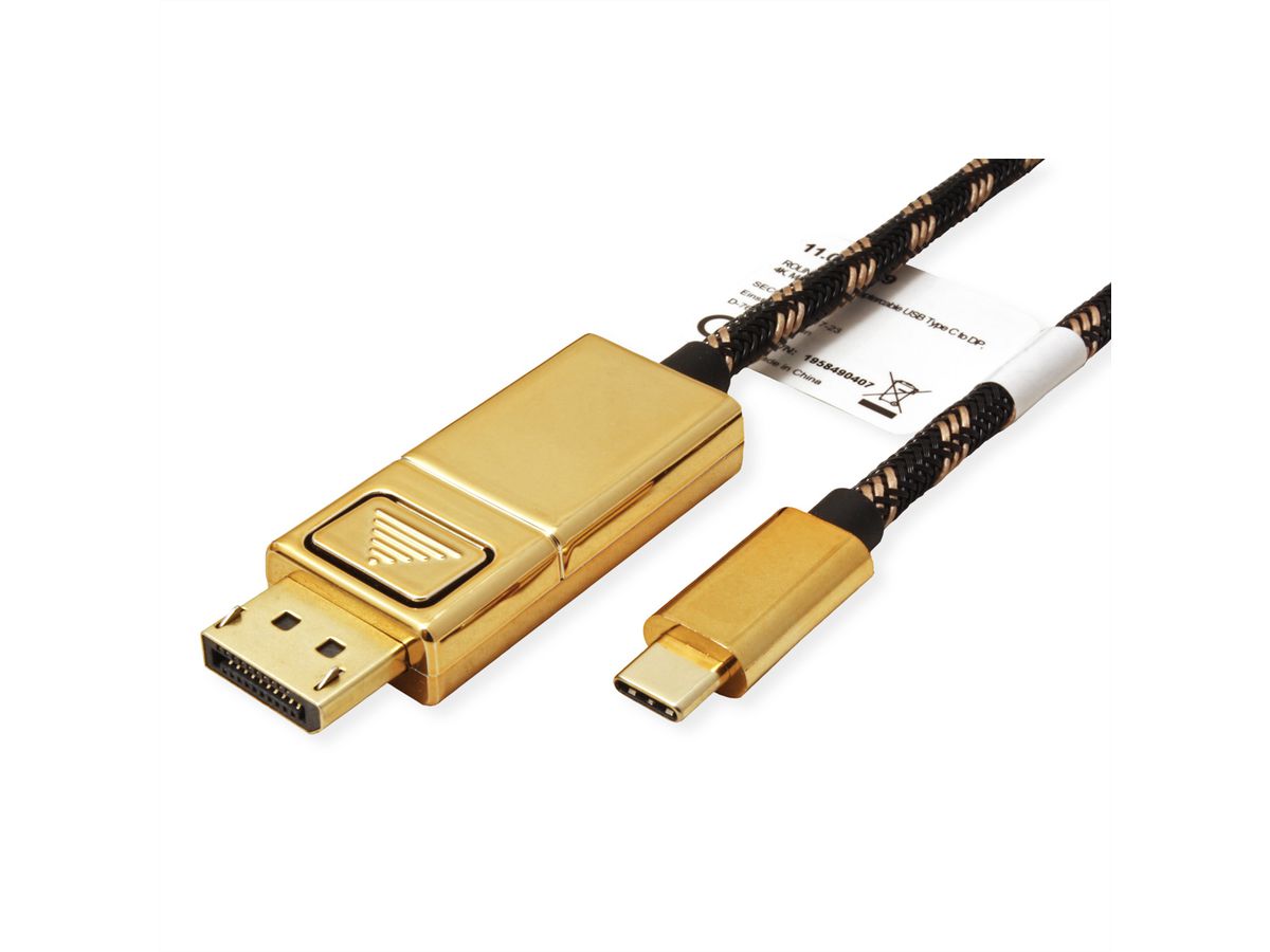 ROLINE GOLD Type C - DisplayPort Cable, M/M, 2 m