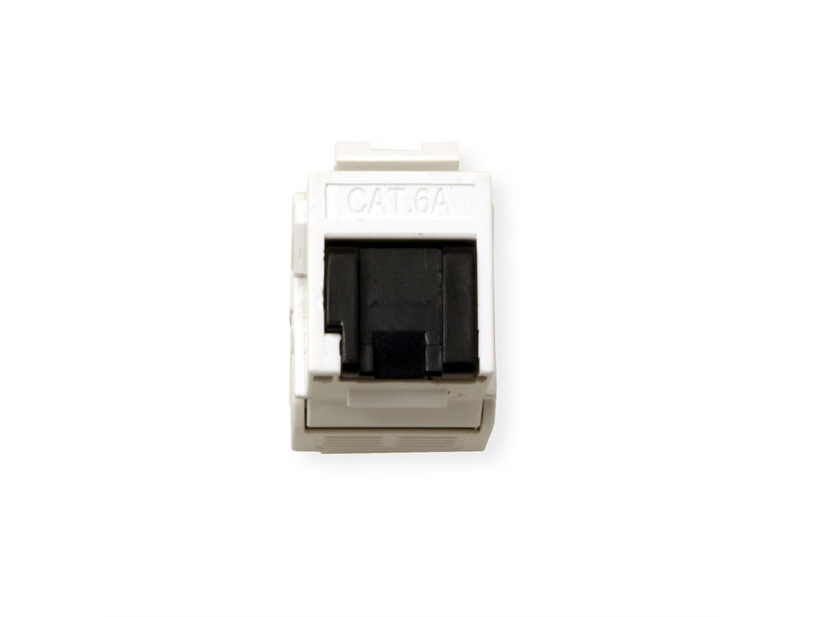 VALUE Cat.6A (Class EA) Keystone, RJ-45, onafgeschermd, zilver, zonder gereedschap, wit