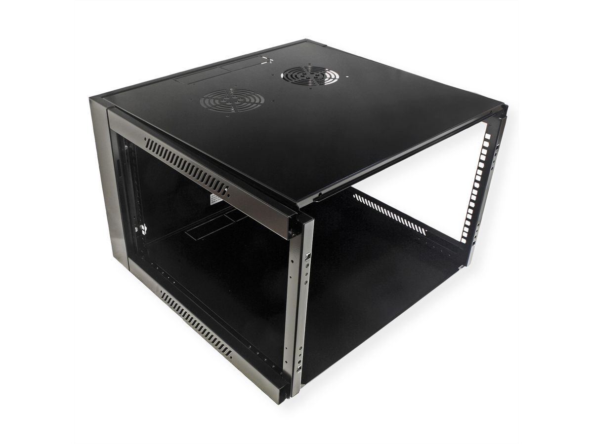 VALUE 19" Wall Mount Rack 6U, 368 x 570 x 600mm (HxWxD), black
