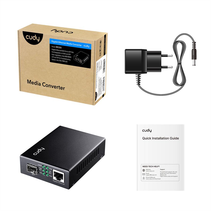 CUDY MC220 Gigabit Ethernet Media Converter