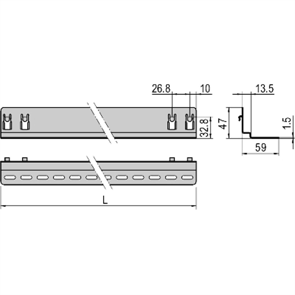 SCHROFF Geleiderail Eurorack, 25 kg, 800D, 5 paar