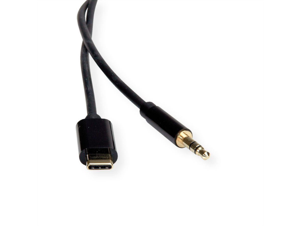 ROLINE Type C - 3.5mm Audio Adapter, M/M, black, 3 m