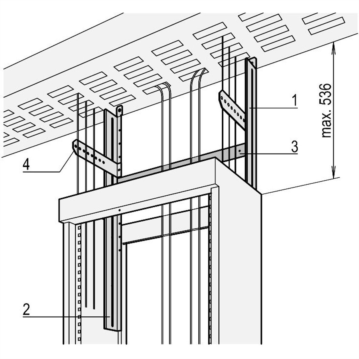 SCHROFF Etsirack Top Mounted Cabling Frame