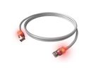 EasyLan S/FTP DualBoot® LED Kabel Cat.6A (Class EA), LSOH, grijs, 0,5 m