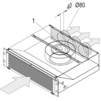 SCHROFF Air Deflector Plate for 19" Pusher Fan, 3 U, Rear