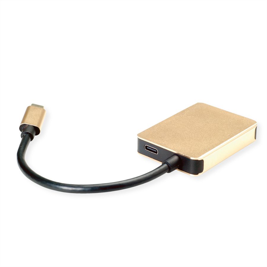 ROLINE GOLD USB-C Docking Station, HDMI 4K, 2x USB 3.2 Gen 1, 1x PD