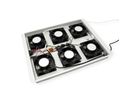 ROLINE 19-inch roof-mounted fan unit 6 fans, Thermostat grey