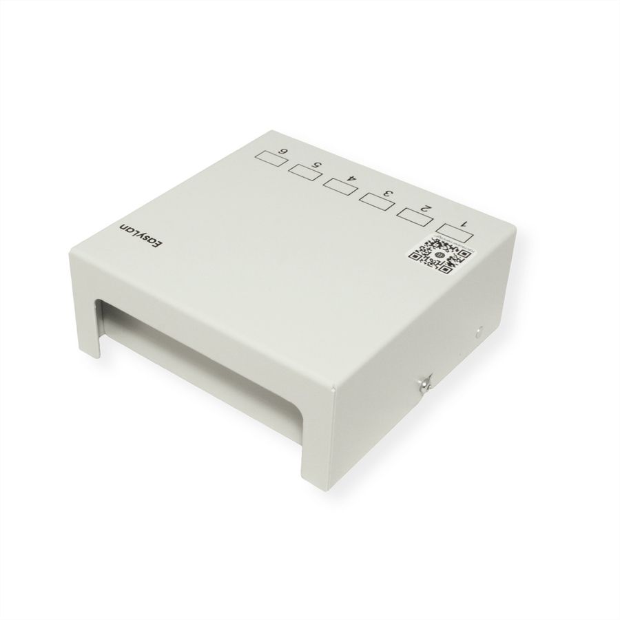 EasyLan Desk Consolidation Point Panel, for 6x Keystone, RAL7035