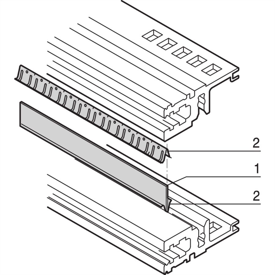 SCHROFF EMC Shielding Kit, Between Horizontal Rails, Stainless Steel, 28 HP
