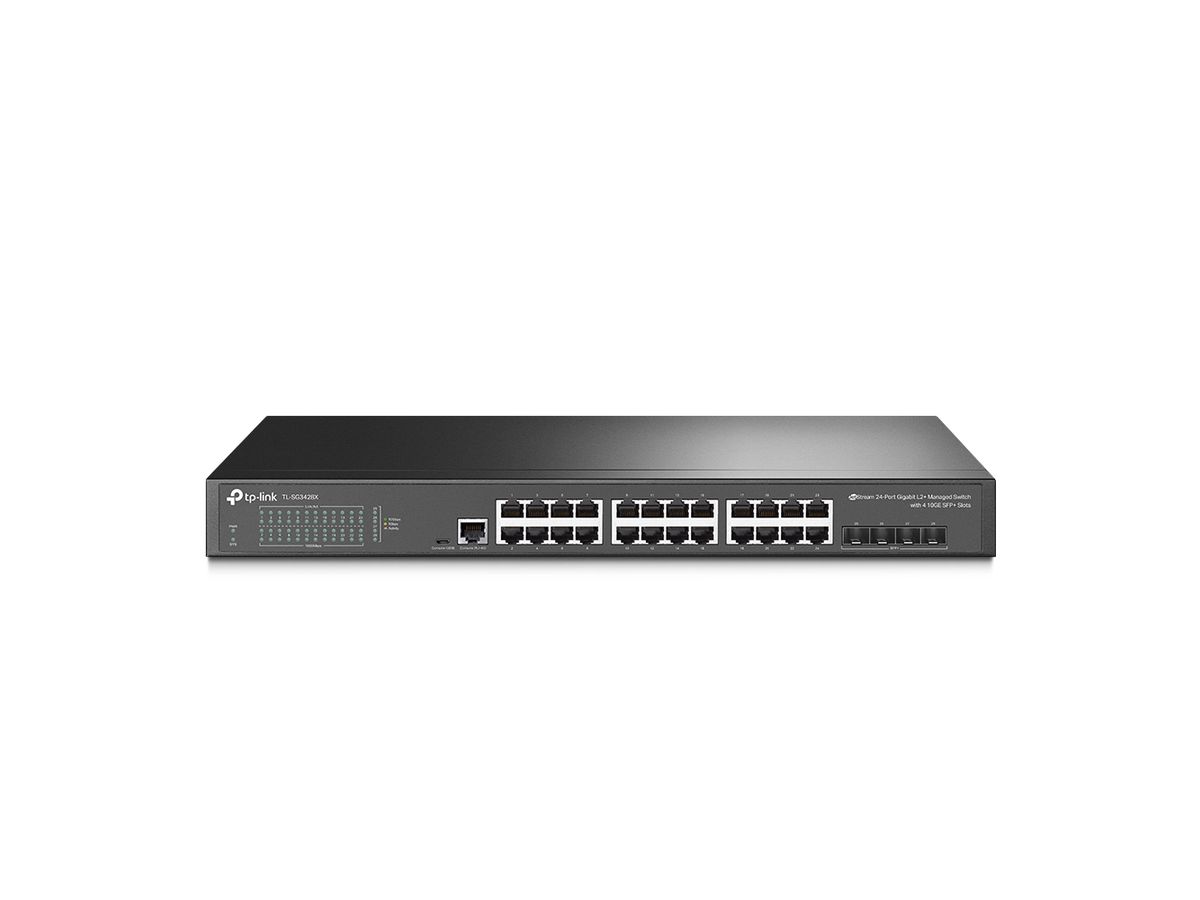 TP-Link JetStream TL-SG3428X netwerk-switch Managed L2+/L3 Gigabit Ethernet (10/100/1000) 1U Zwart