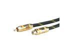 ROLINE GOLD Tulp kabel. simplex M/F, geel, 2,5 m