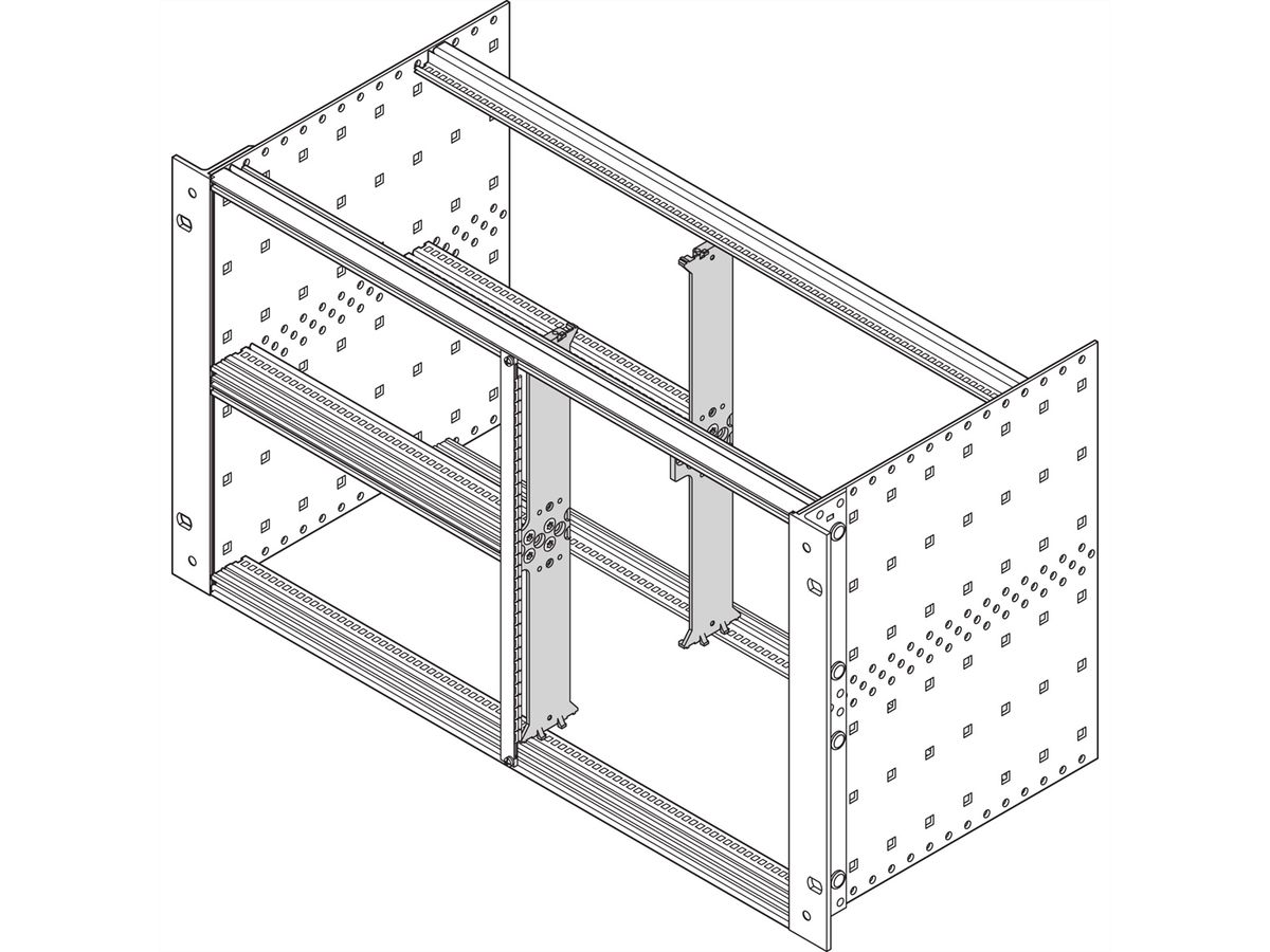 SCHROFF Splitting Extrusion 6 U for Combined Mounting, Rugged