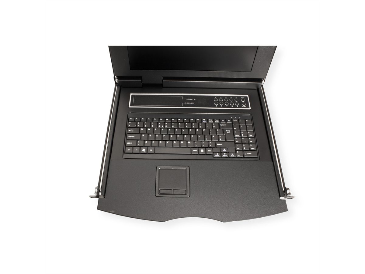 VALUE 19" LCD KVM Switch 1 User - 8PCs, 43 cm (17") TFT (4:3), VGA, USB, FR-Layout