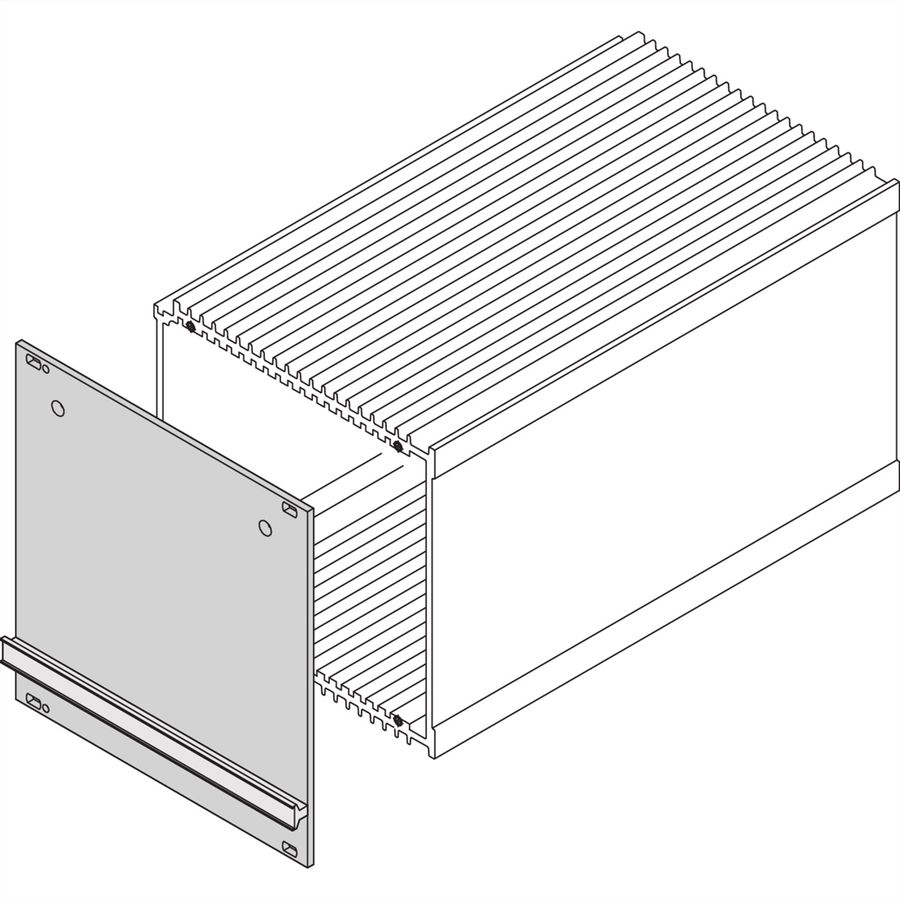 SCHROFF HF-frame type insteekmodule Frontplaat, 3 HE, 28 HE, 2,5 mm, Al, voor geanodiseerd, achter geleidend