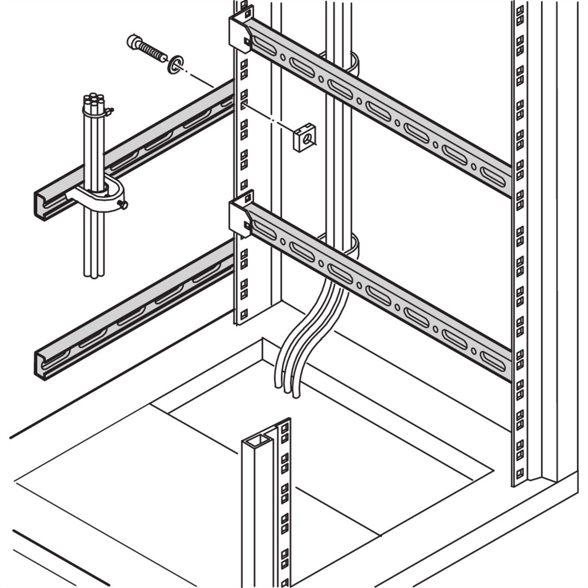 SCHROFF Eurorack C-Rail voor behuizing 800D