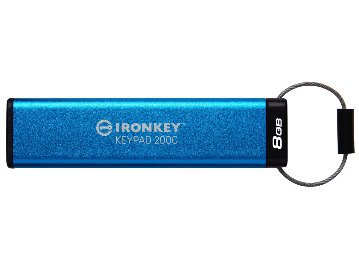 Kingston Technology IronKey 8GB USB-C Keypad 200C, FIPS 140-3 Lvl 3 (Pending) AES-256