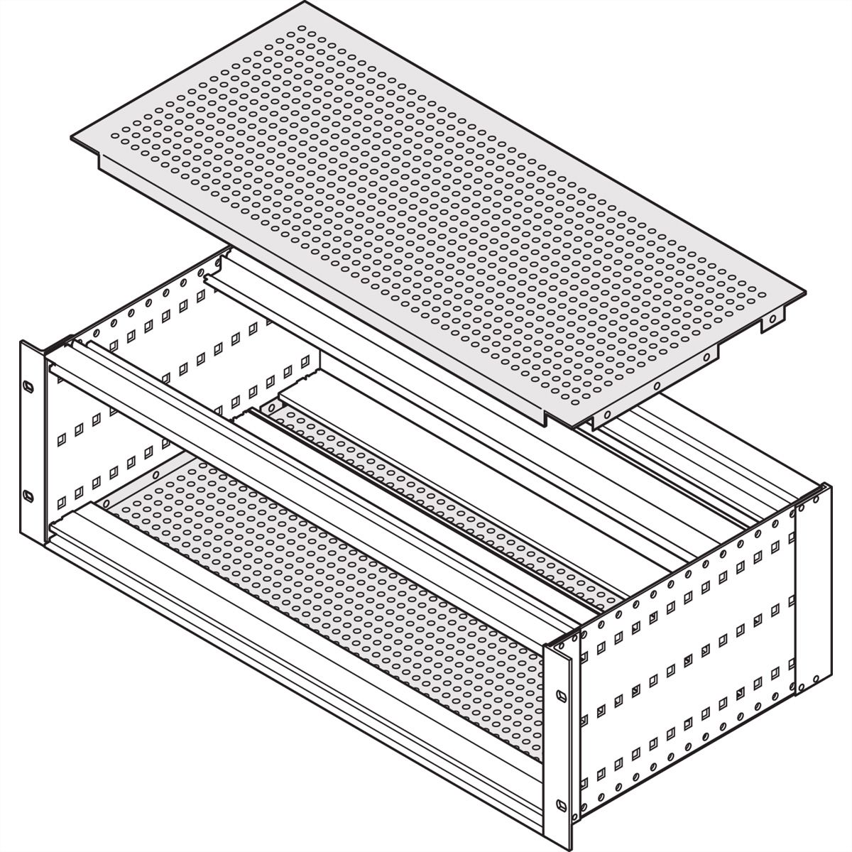 SCHROFF EuropacPRO Afdekplaat voor zijwandmontage, 42 HP, 295 mm