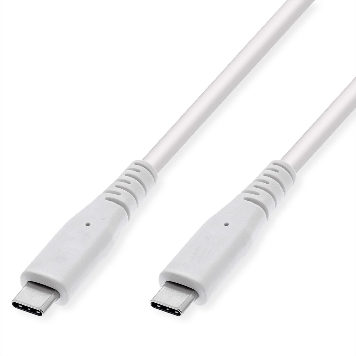 VALUE kabel kompatibel USB3.2 Gen2, met PD, C-C, M/M, 4K UHD-1, 10Gbit/s, Emark, 60W, wit, 3 m