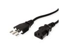 VALUE Power Cable, straight IEC Conncector, Italy Version, black, 1.8 m