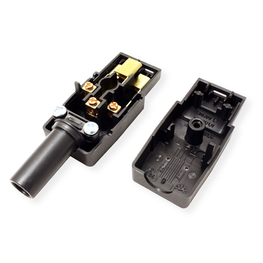 BACHMANN Apparaten stroom connector IEC320 C19 16A/250VAC, zwart