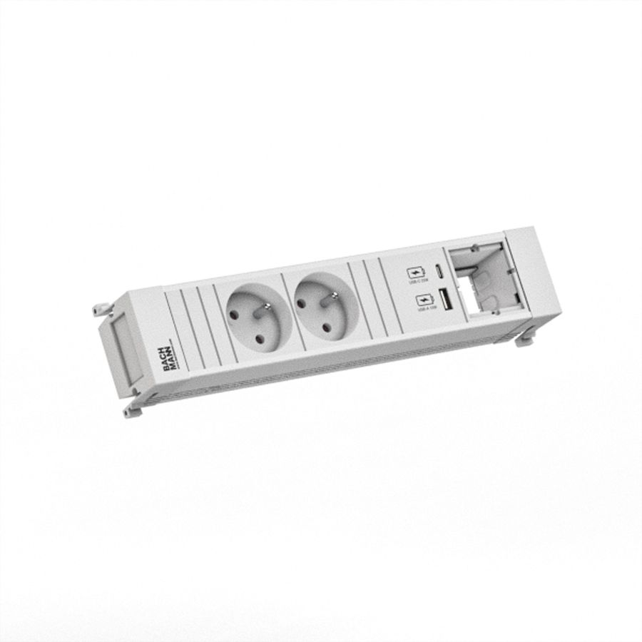 BACHMANN POWER FRAME 2xUTE 1xCM 1xUSB A/C 22W 0.2m GST18