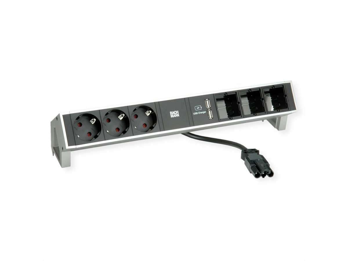 BACHMANN DESK2 2xCEE7/3 Strom 0,2m