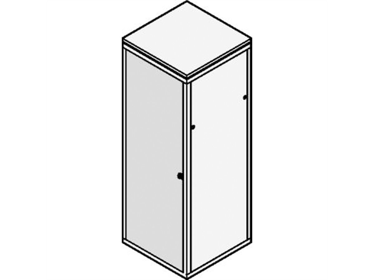 SCHROFF Eurorack Steel Door, 120° Opening Angle, RAL 7035, 47 U 600W