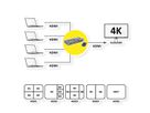ROLINE HDMI 4x1 QUAD Multi-Viewer Switch, naadloos schakelen