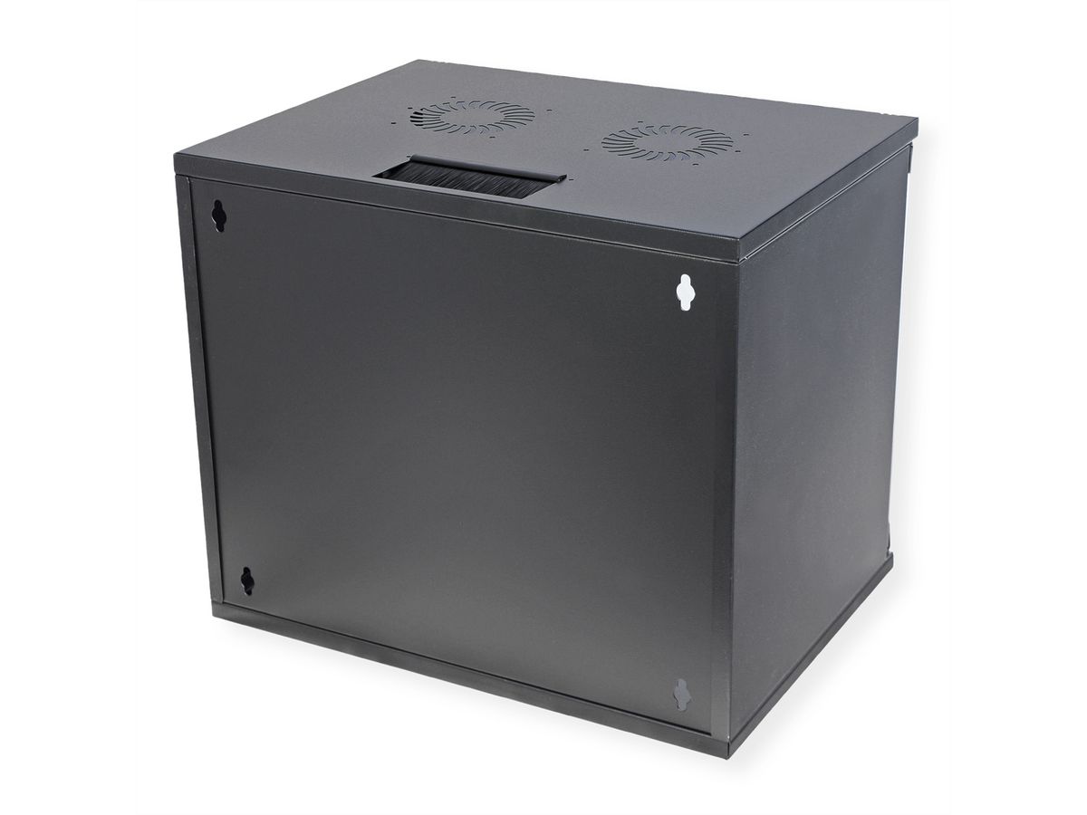 ROLINE 19-inch wandbehuizing Basic 9 U , 540x400 BxD Bouwpakket zwart