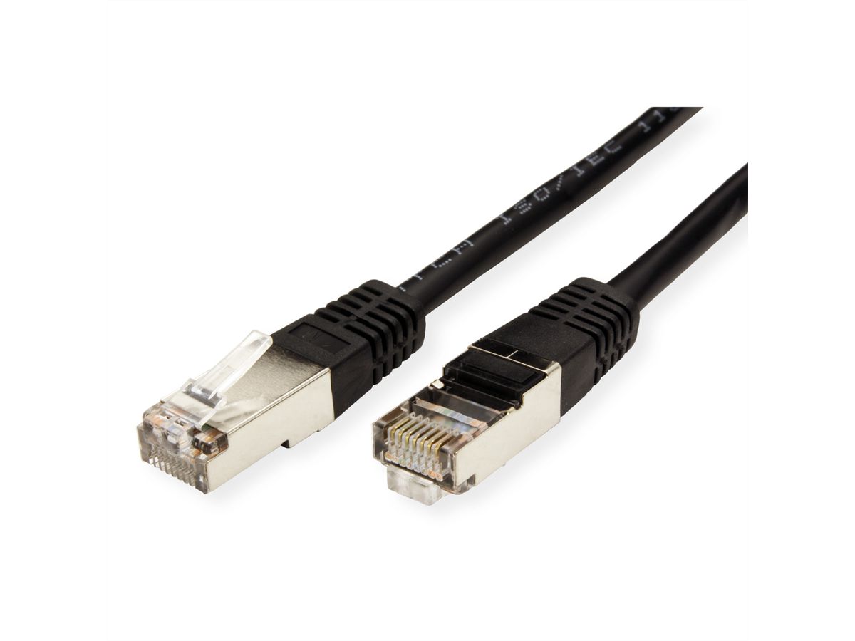 ROLINE FTP Patch Cord Cat.5e (Class D), black, 0.5 m