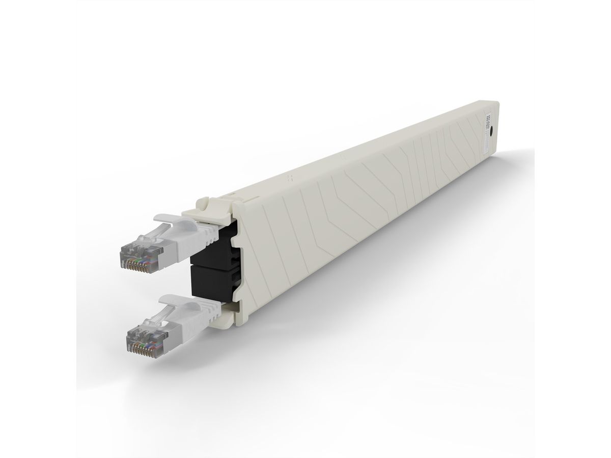 patchbox.one Kassette 8RU STP weiß Cat.6a 0,8m