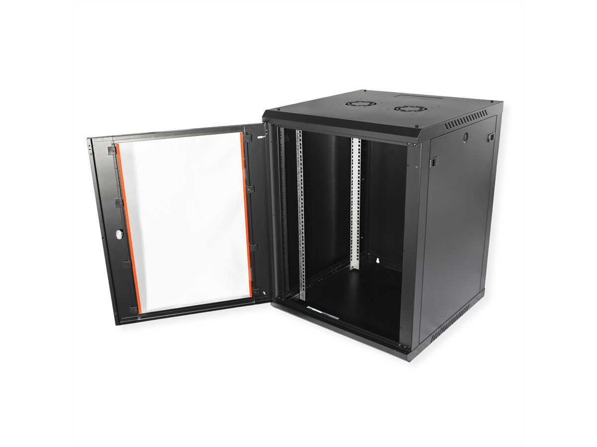 ROLINE 19-inch wandbehuizing Basic Plus 15U, 600x600 BxD zwart