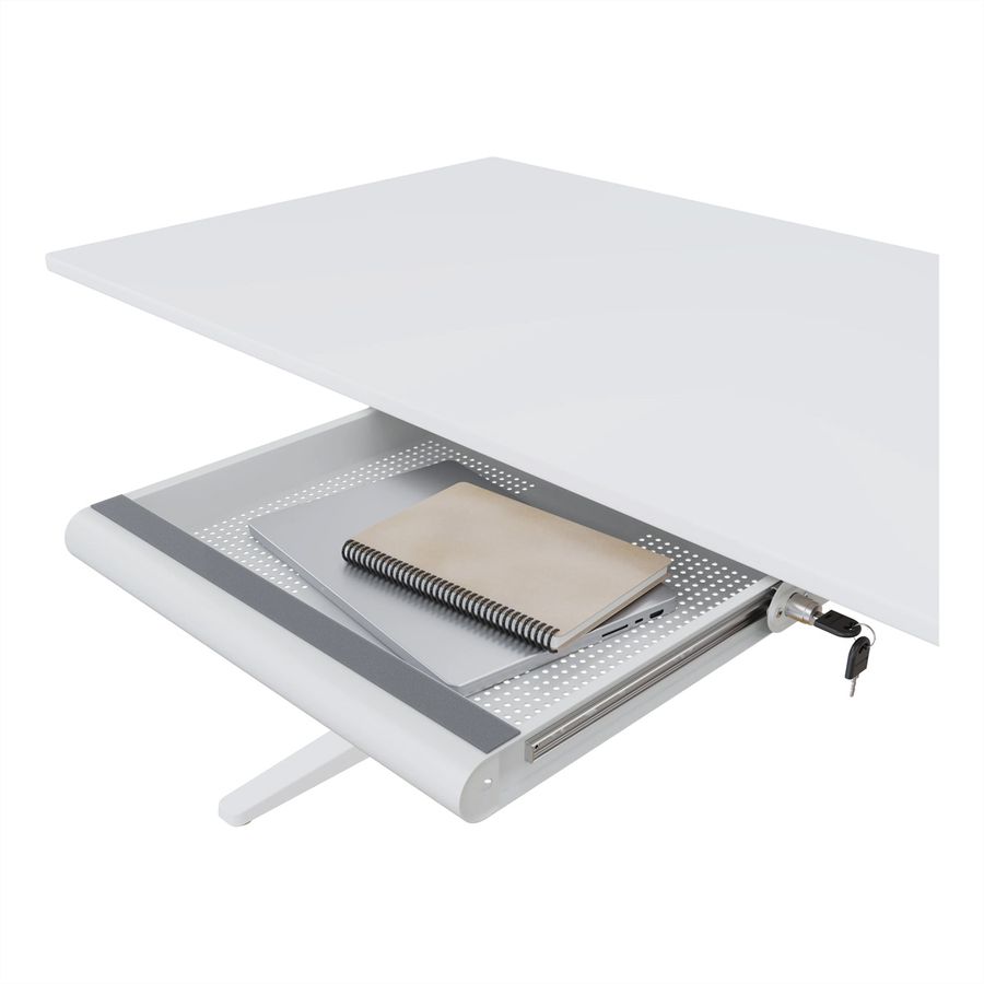 DATAFLEX Addit laptop security drawer, 620, for laptops, tablets, or smartphones, white