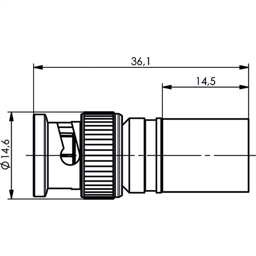 TELEGÄRTNER BNC Straight Plug Crimp G7 (RG-316/U)