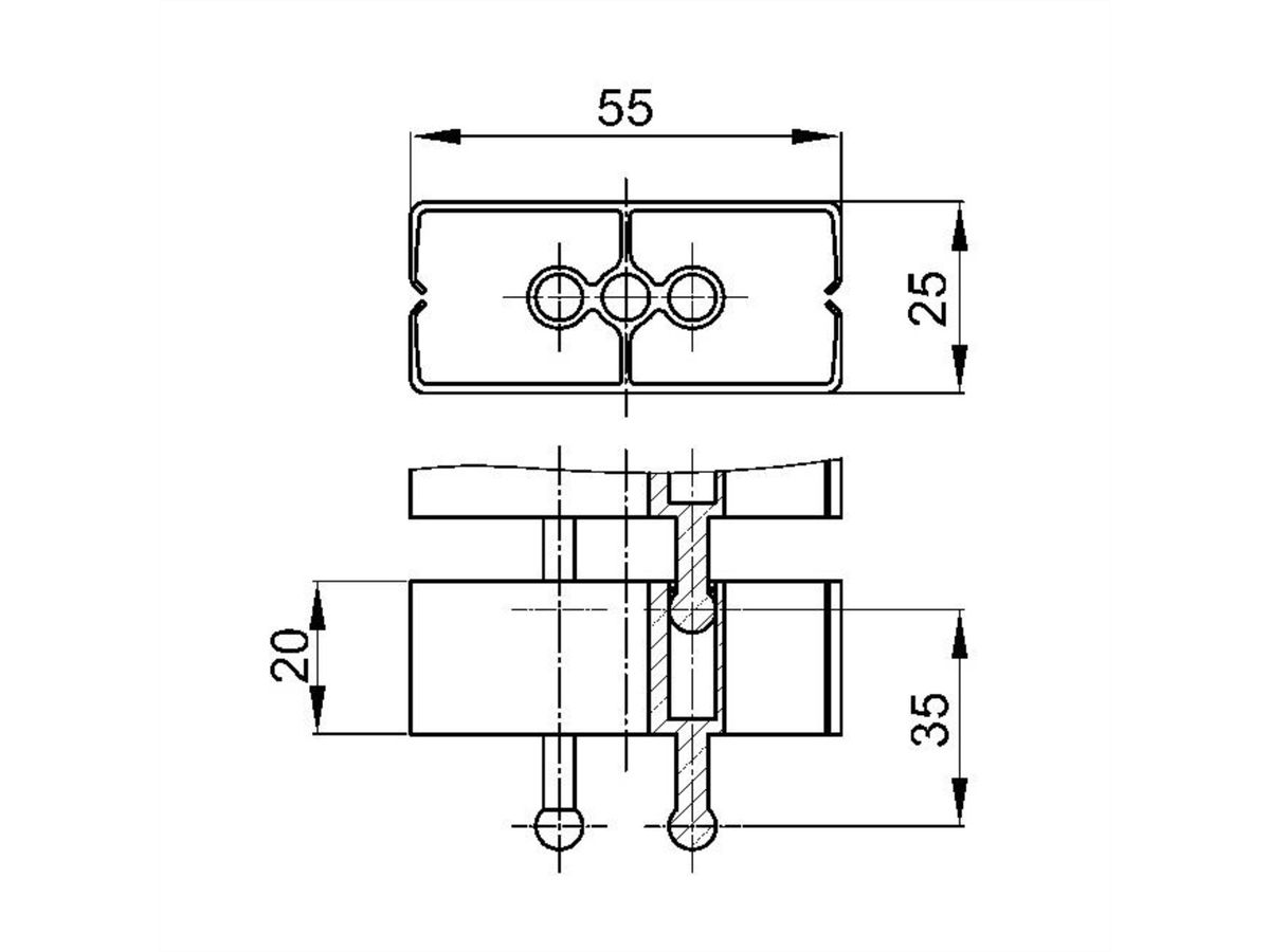 BACHMANN kabelslang Cube, zilver