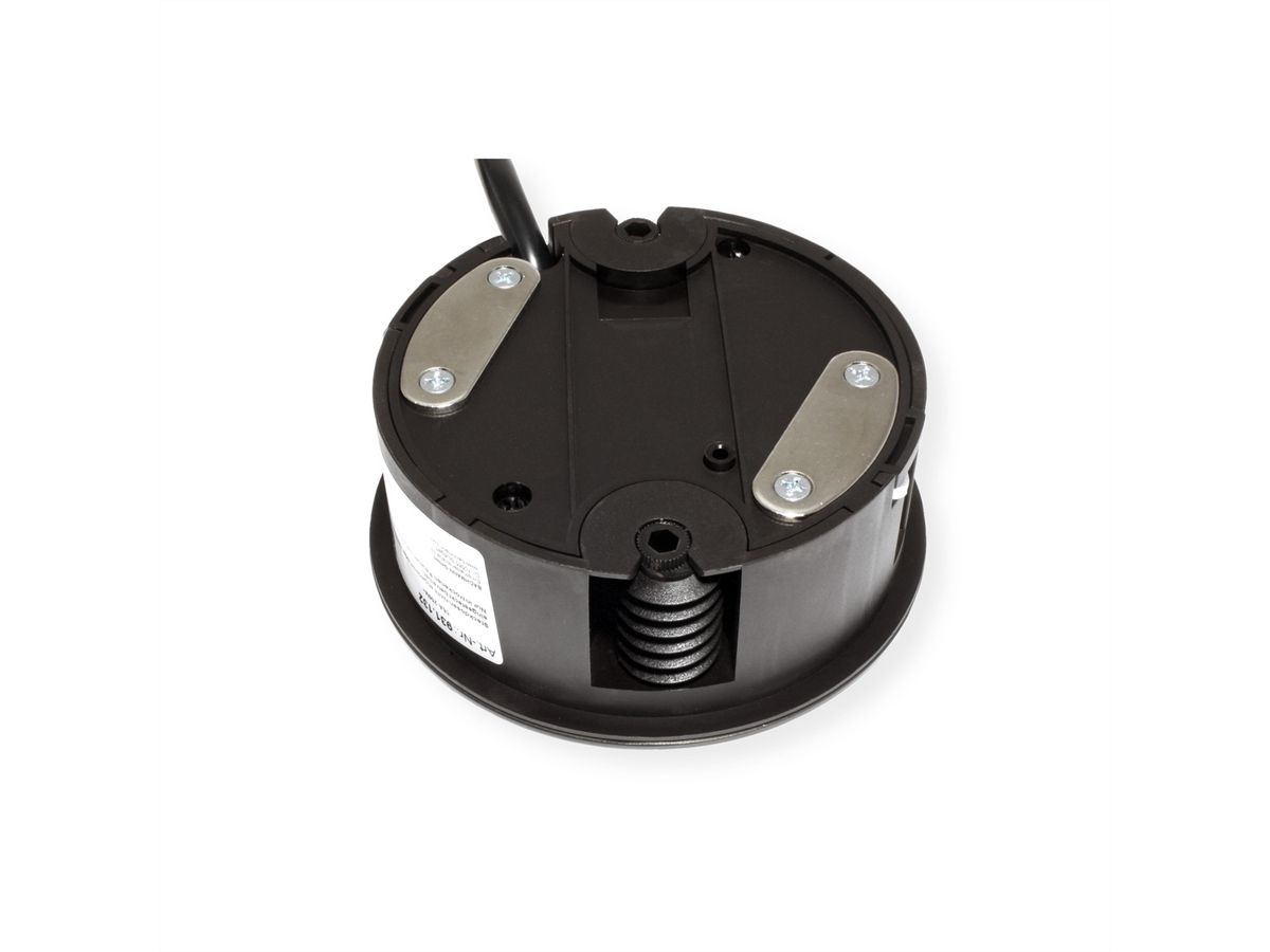 BACHMANN TWIST 1xUTE 1xUSB Charger, AEH RAL9005 30GE, schwarz, 2 m